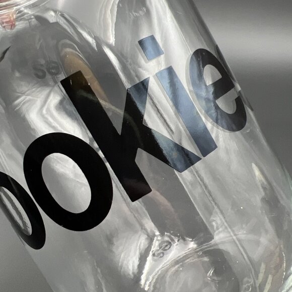 VTG Triomphe Glass COOKIES 3L Cookie Jar Canister Wire Bail MCM Retro - Picture 13 of 16